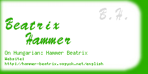 beatrix hammer business card